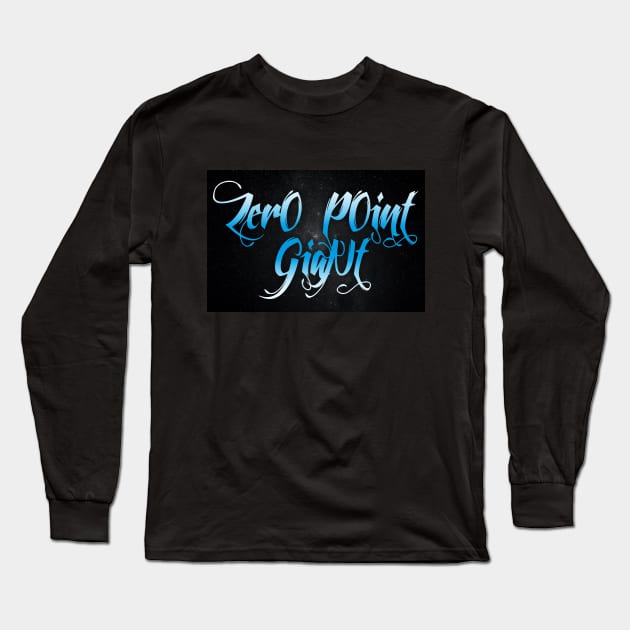 Blue Fade Zero Point Giant Logo Long Sleeve T-Shirt by ZerO POint GiaNt